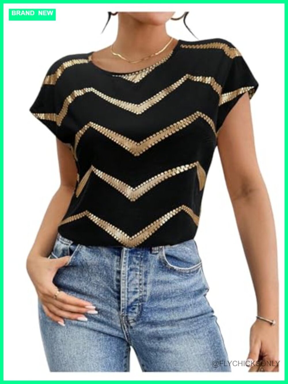 SweatyRocks Satin Blouse Crew Neck Short Sleeve Party Top